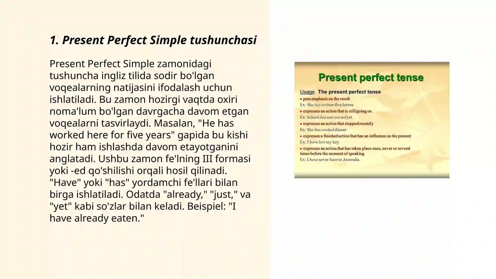 Present Perfect Simple 3