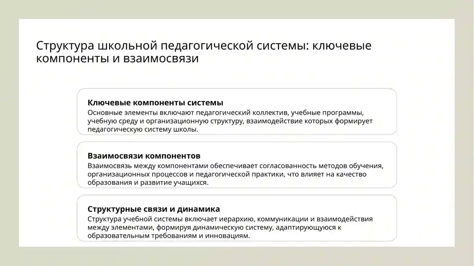 Школа – как педагогическая система. 3