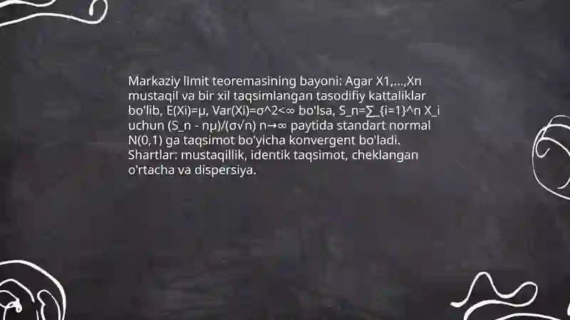 Markaziy limit teoremasi 3
