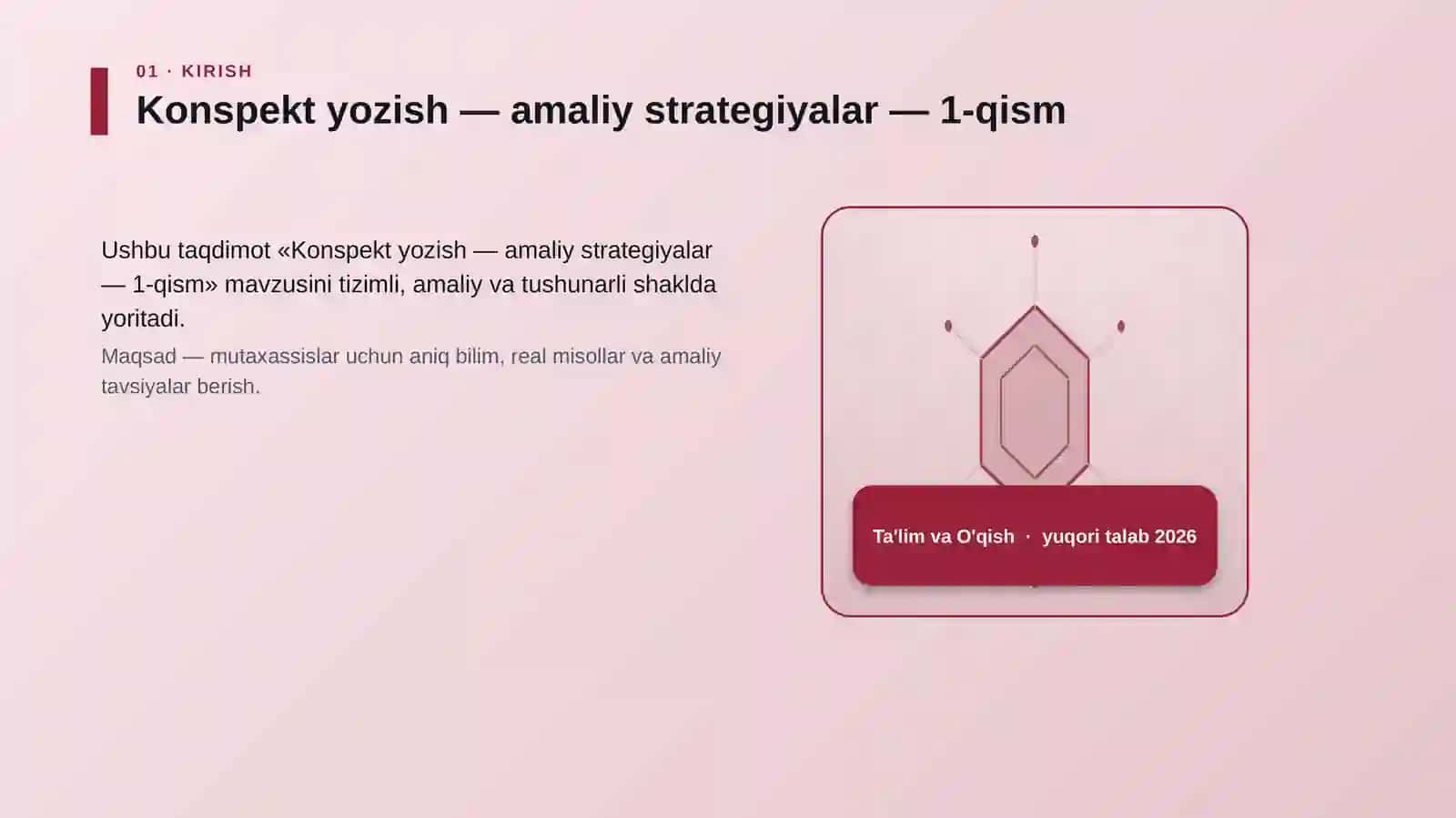 Konspekt yozish — amaliy strategiyalar — 1-qism 3