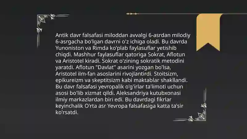 Ta'limotlar tarixi 3