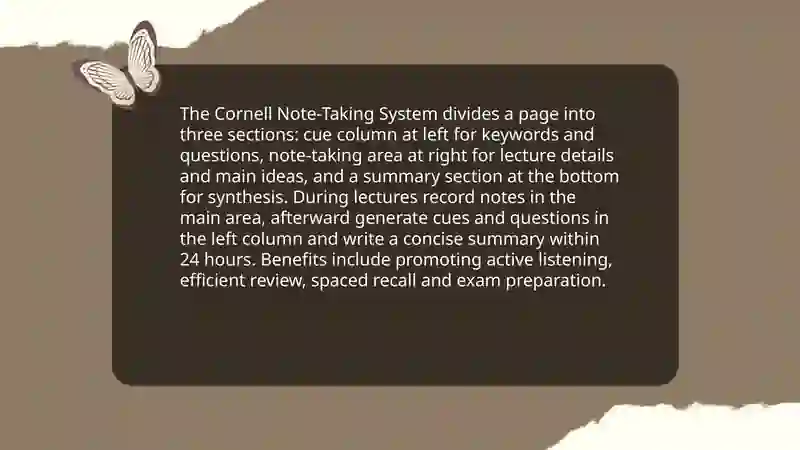 Note-taking Techniques for Academic Lectures 3