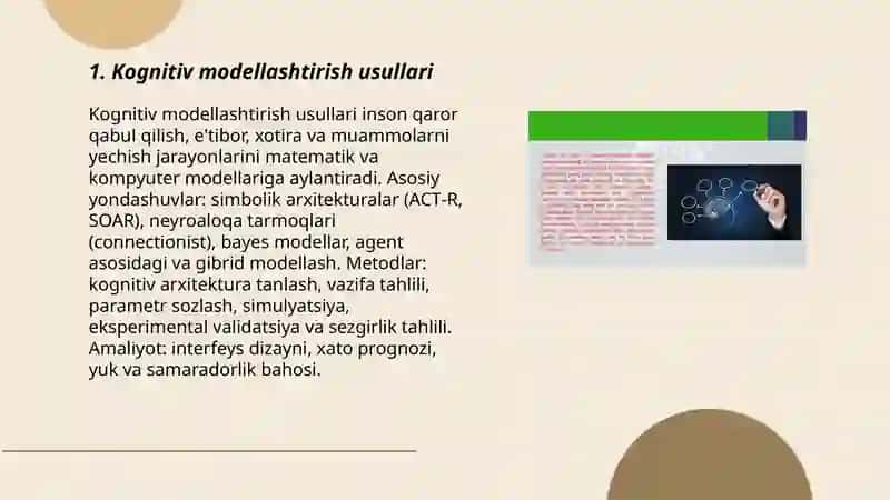 Muhandislik psixologiyasida modellashtirish metodlari 3