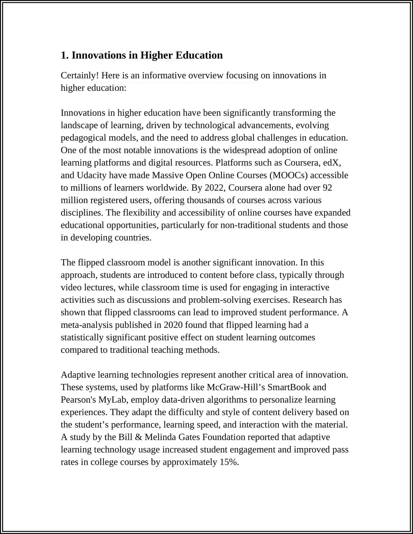 Innovations in Higher Education 3