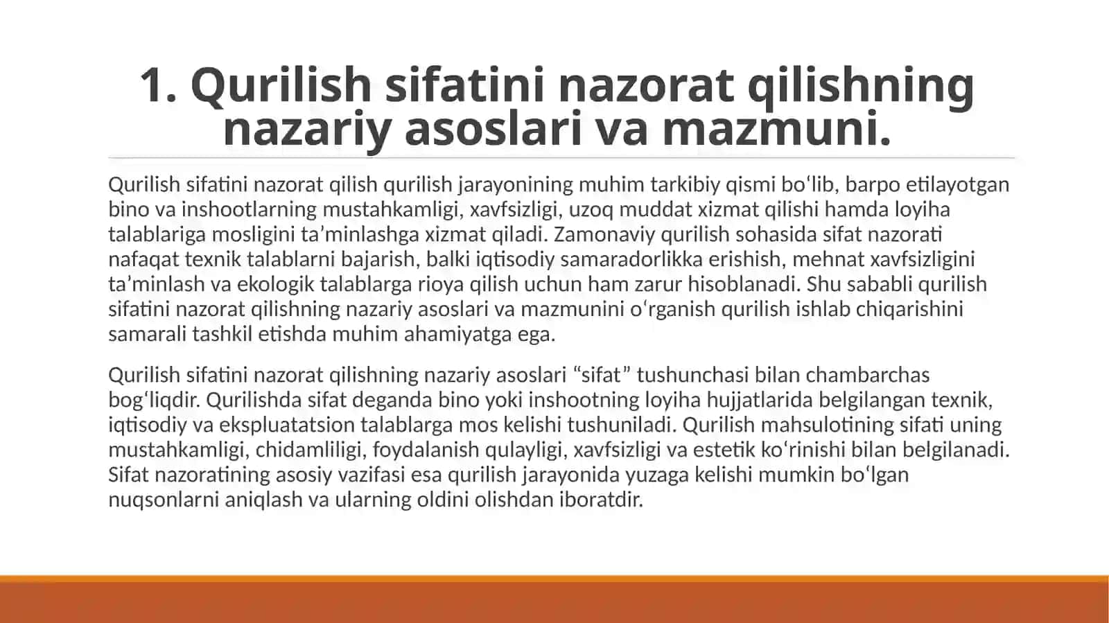 Qurilish sifatini nazorat qilishning nazariyasi va amaliyoti 3