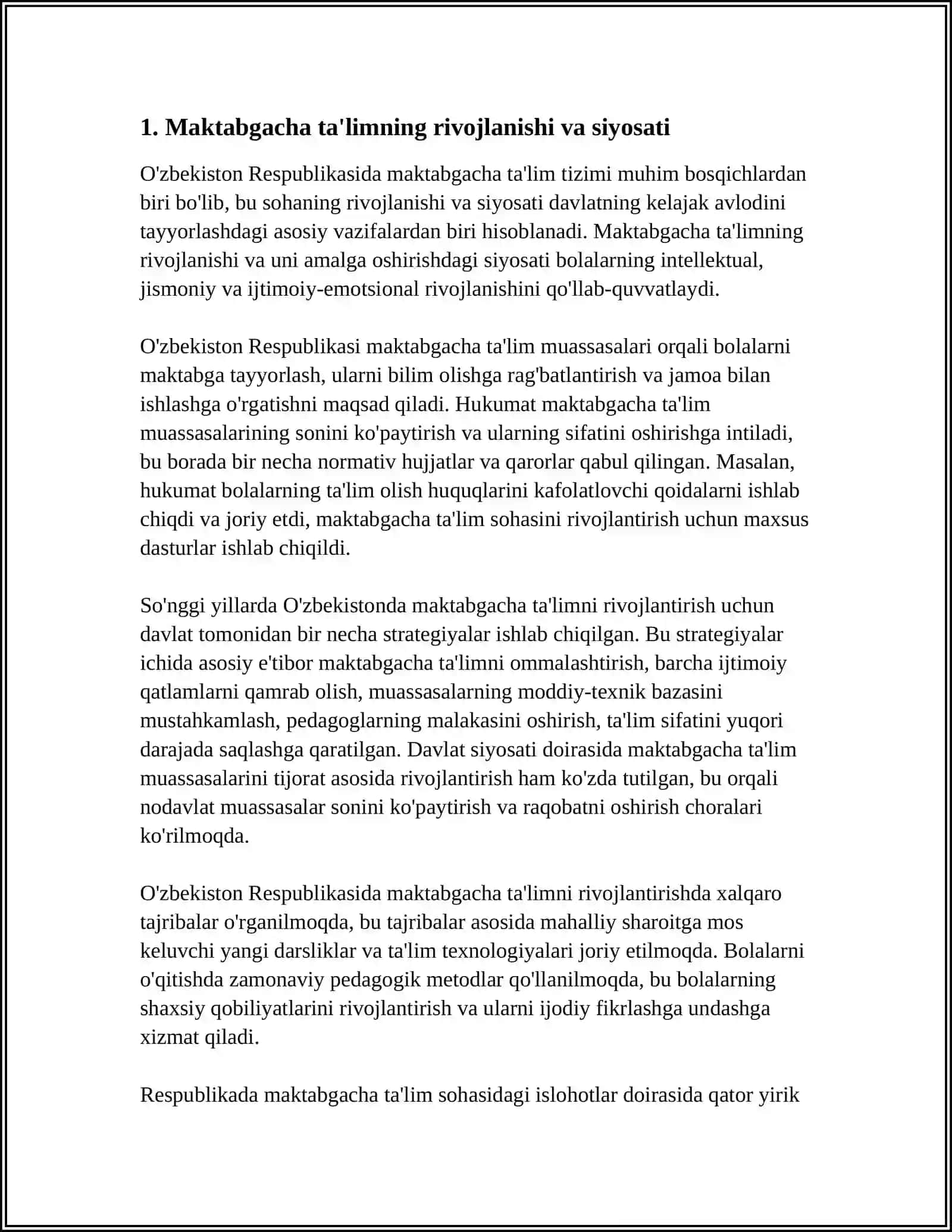 O'ZBEKISTON RESPUBLIKASI TA'LIM TIZIMI 3