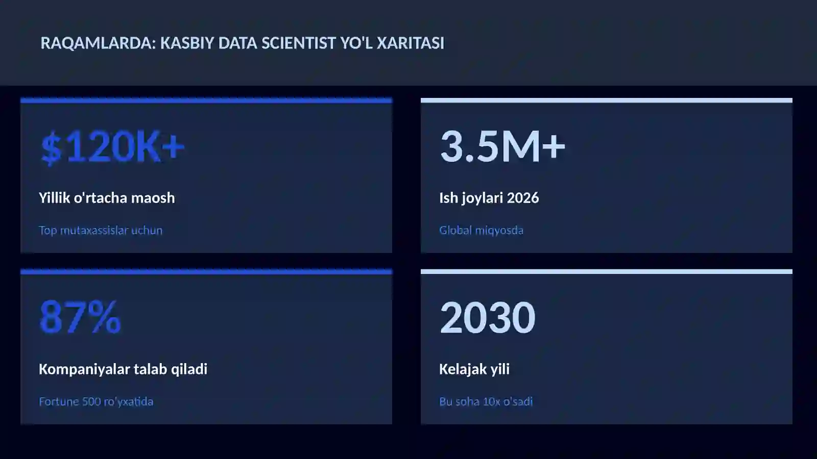 Kasbiy data scientist yo'l xaritasi 3