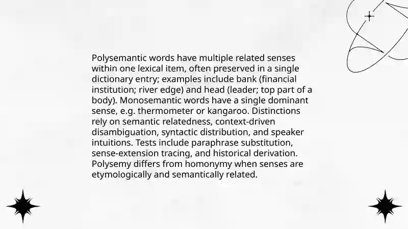 Polysemantic and monosemantic words 3