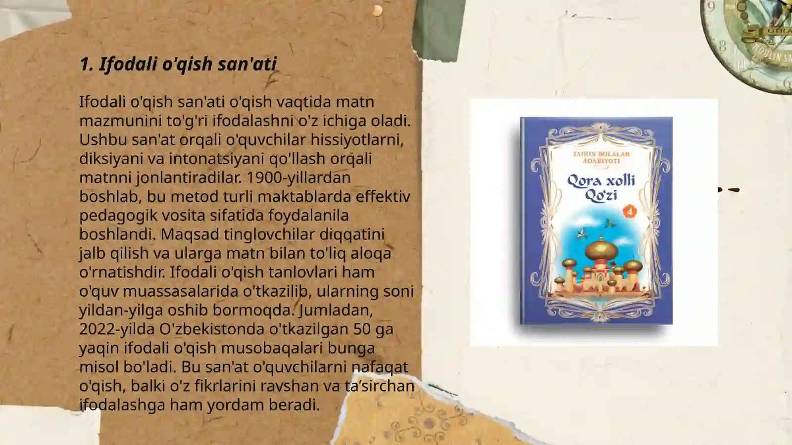 Bolalar adabiyoti namunalarini ifodali o'qish texnikasi 3