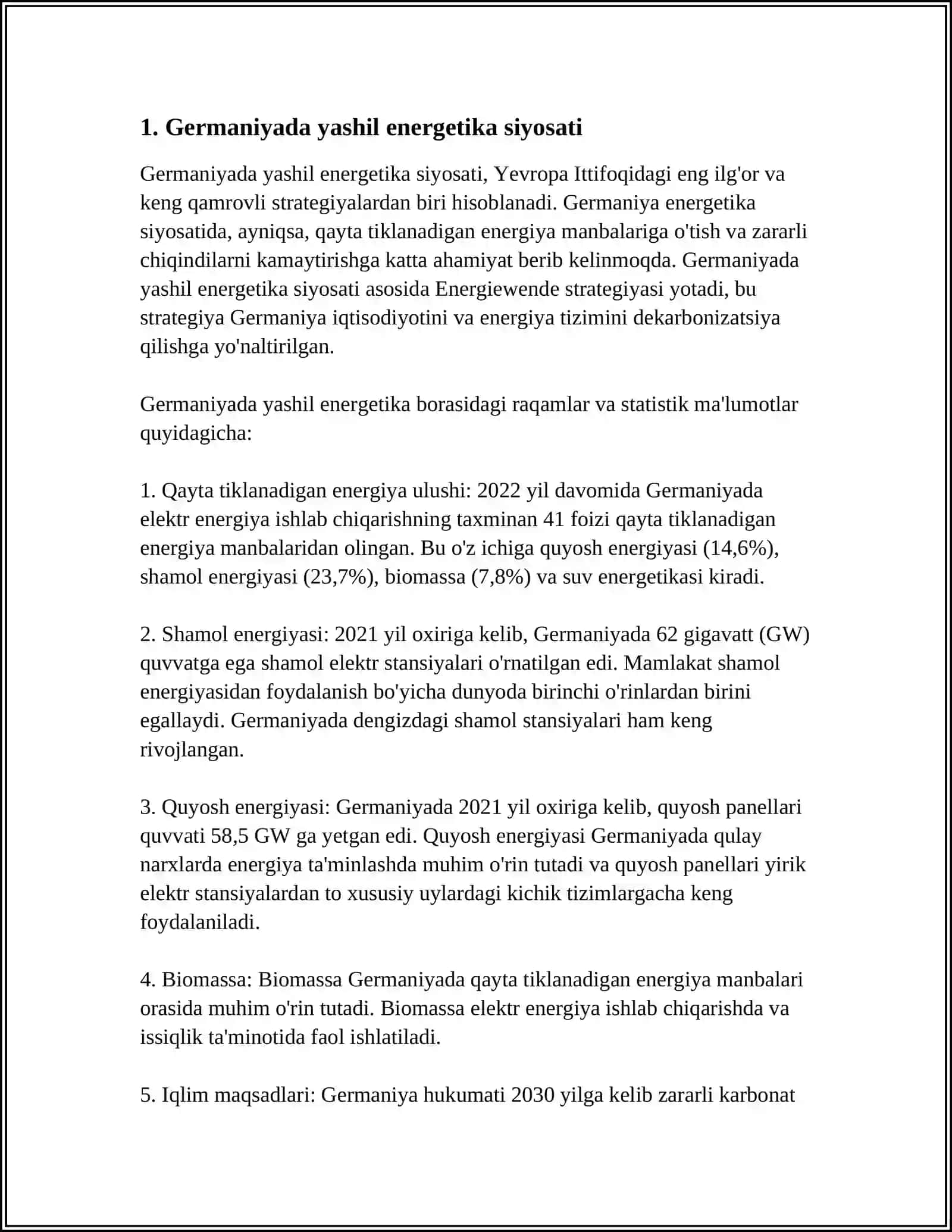 GERMANIYADA YASHIL IQTISODIYOTNI RIVOJLANISHI 3