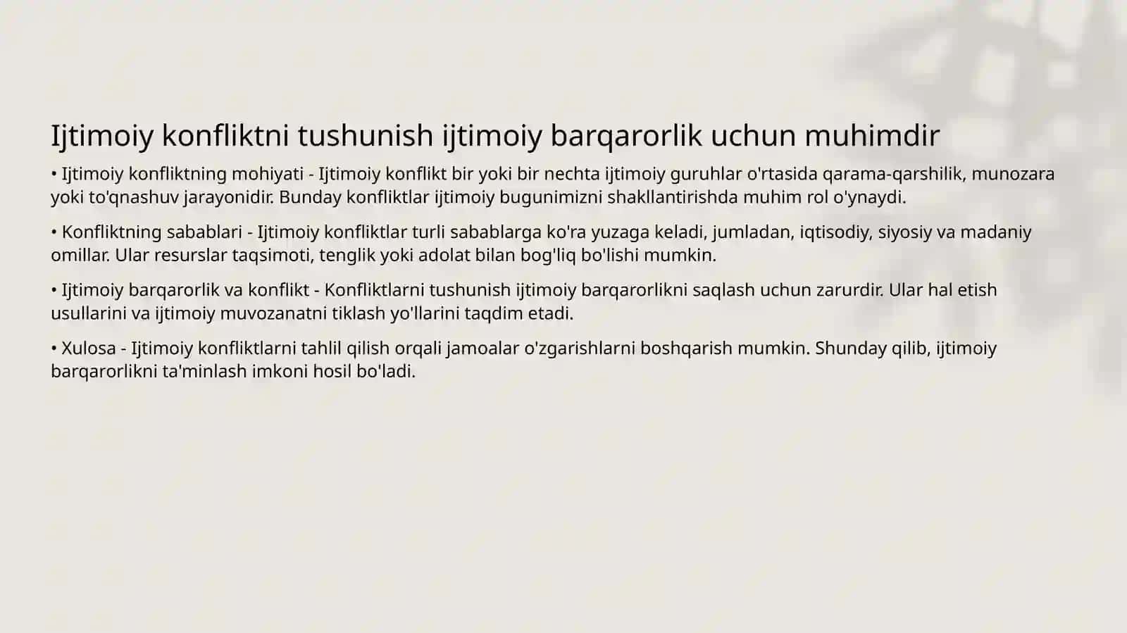 Ijtimoiy konflikt va barqarorlik 3