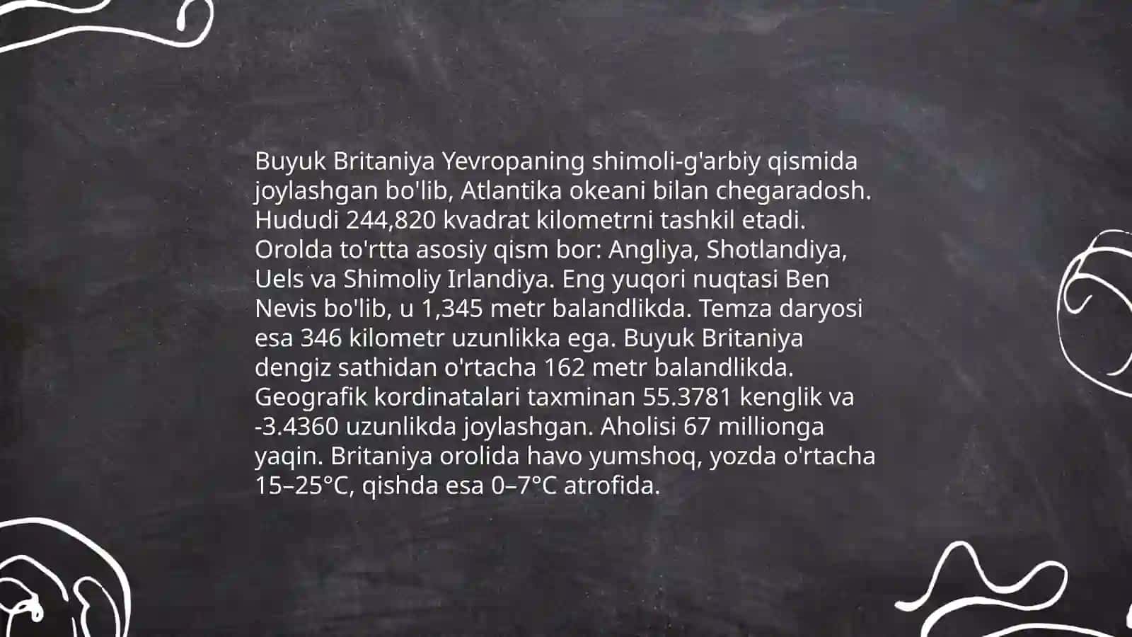 Buyuk Britaniya geografik órni, iqlimi 3