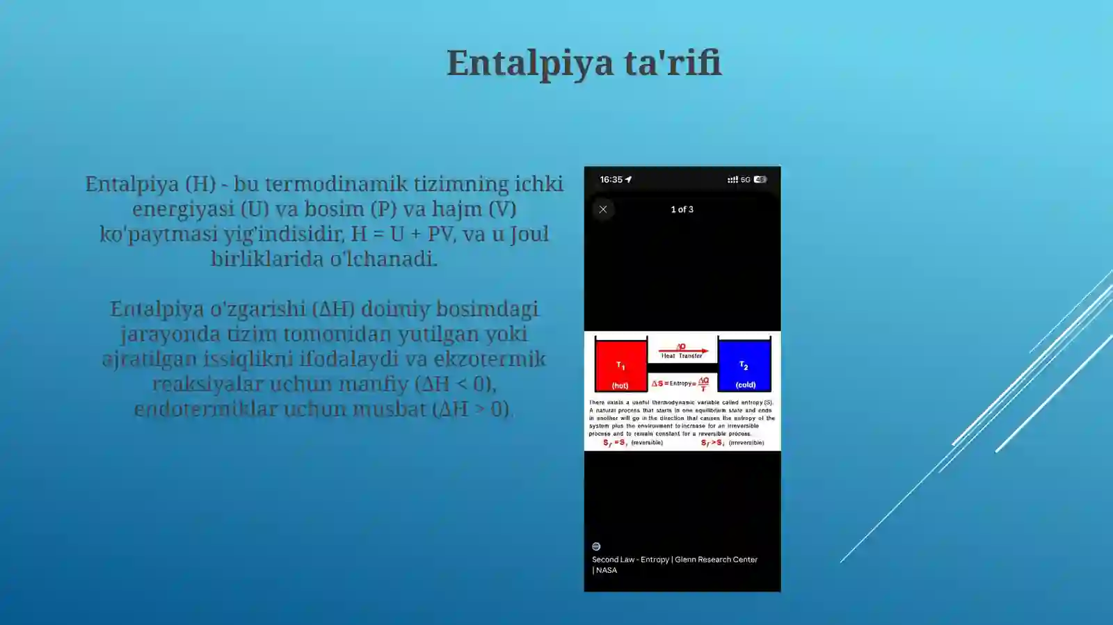 Entalpiya. Entropiya 3