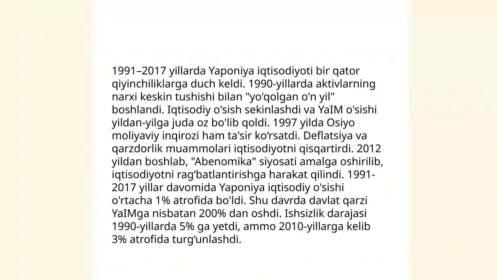 Yaponiya iqtisodiyoti (1991-2017 yillar) 3