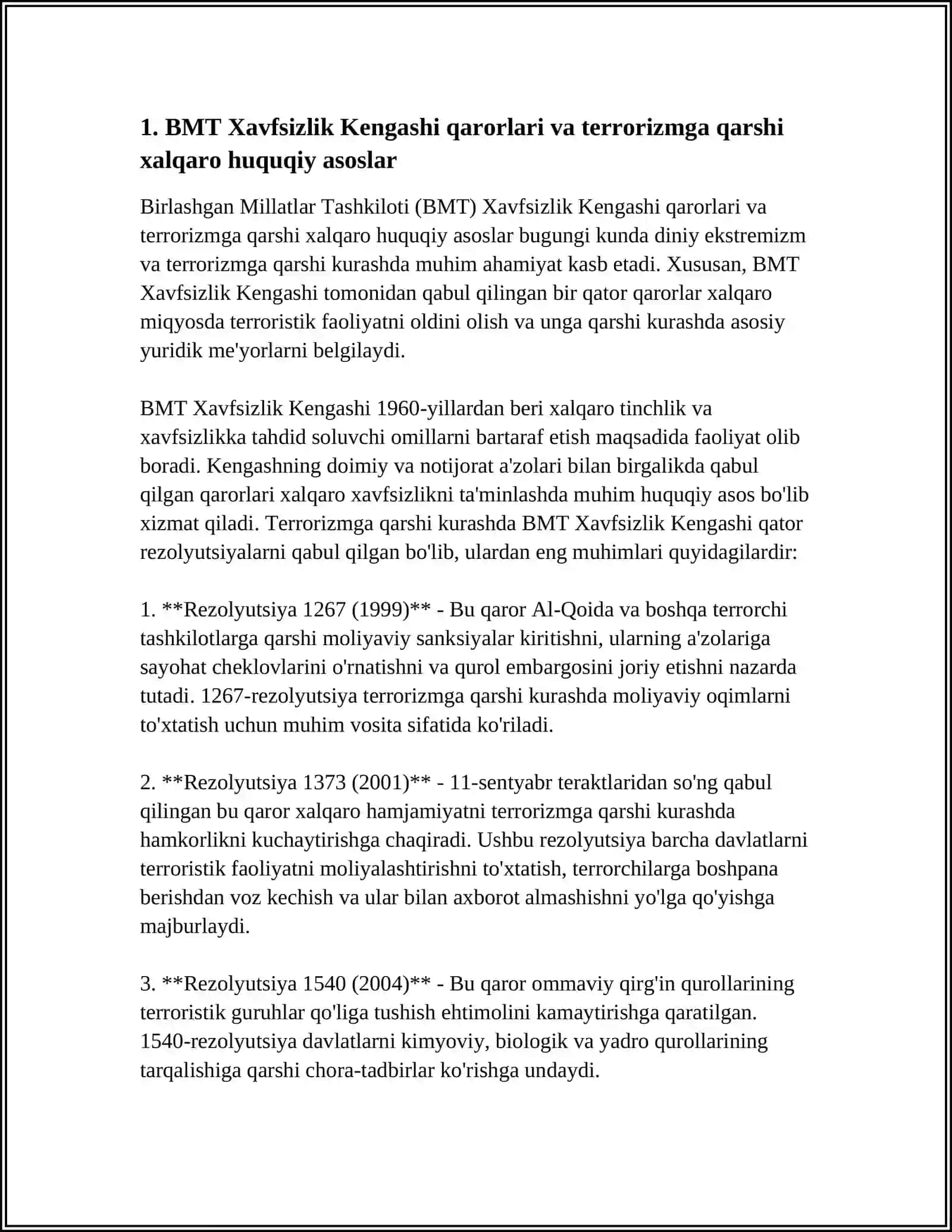 DINIY EKSTREMIZM VA TERRORIZMGA QARSHI KURASHNING XALQARO ASOSIY HUQUQIY ASOSLARI 3