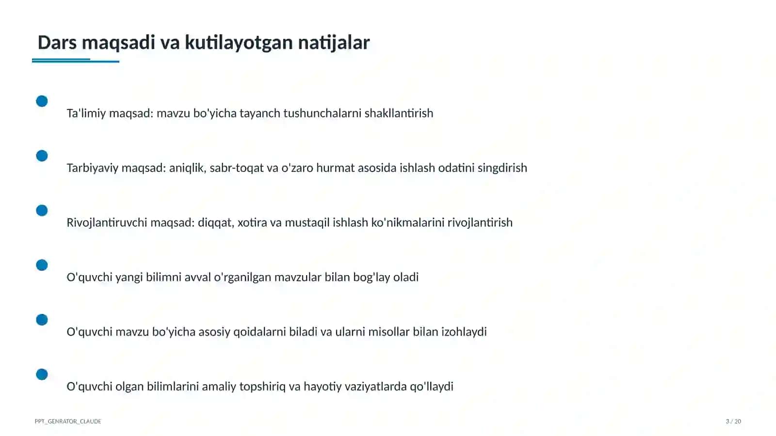 Geometriyaning boshlang'ich tushunchalari: nuqta, to'g'ri chiziq, kesma (7-sinf) 3