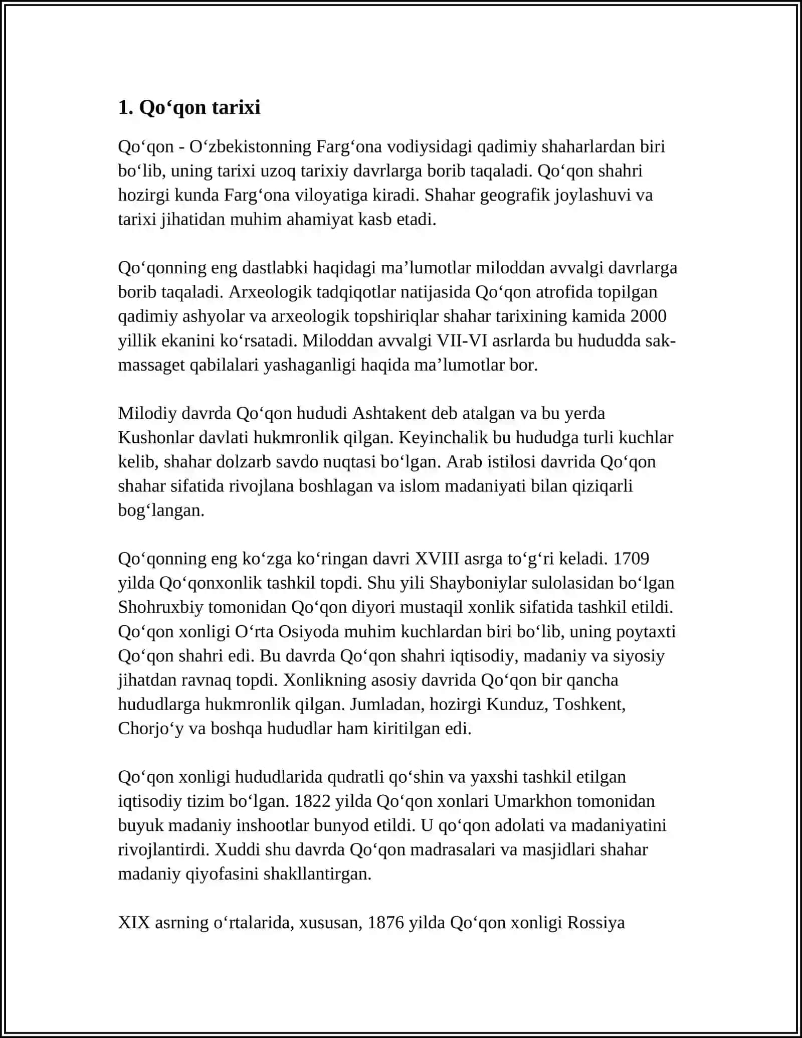 Qo‘qon Xonligi Ijtimoiy Iqtisodiy Hayot 3