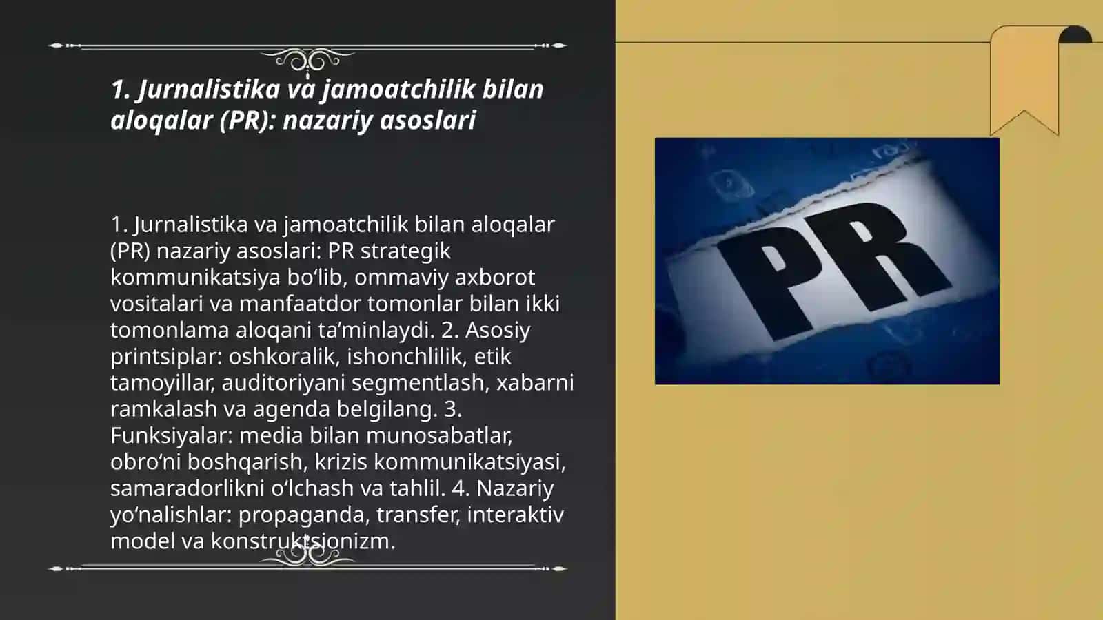 Jurnalistika va jamoatchilik bilan aloqalar piar haqida 3