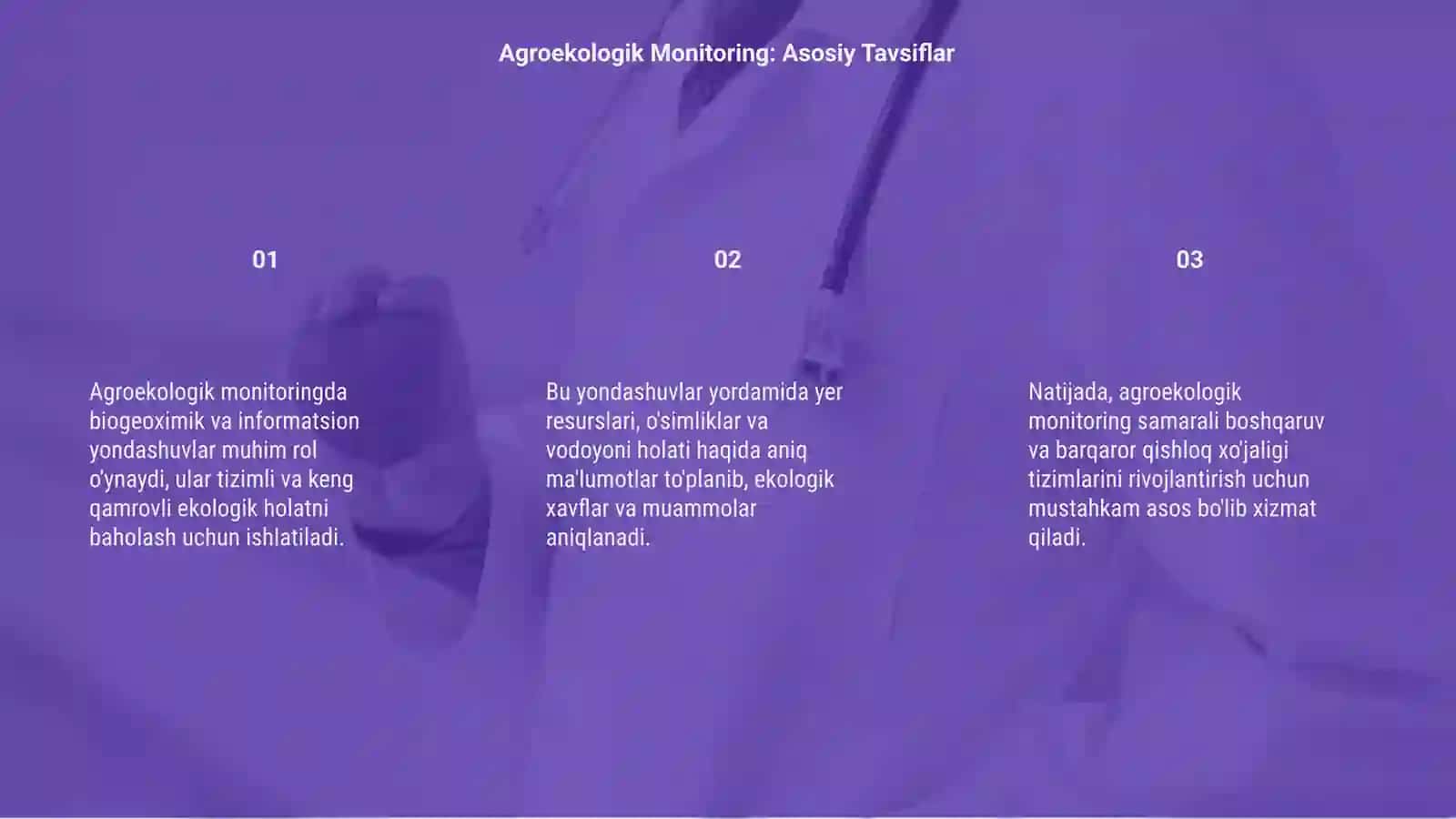 Agroekologik Monitoring: Asosiy Tavsiflar 3