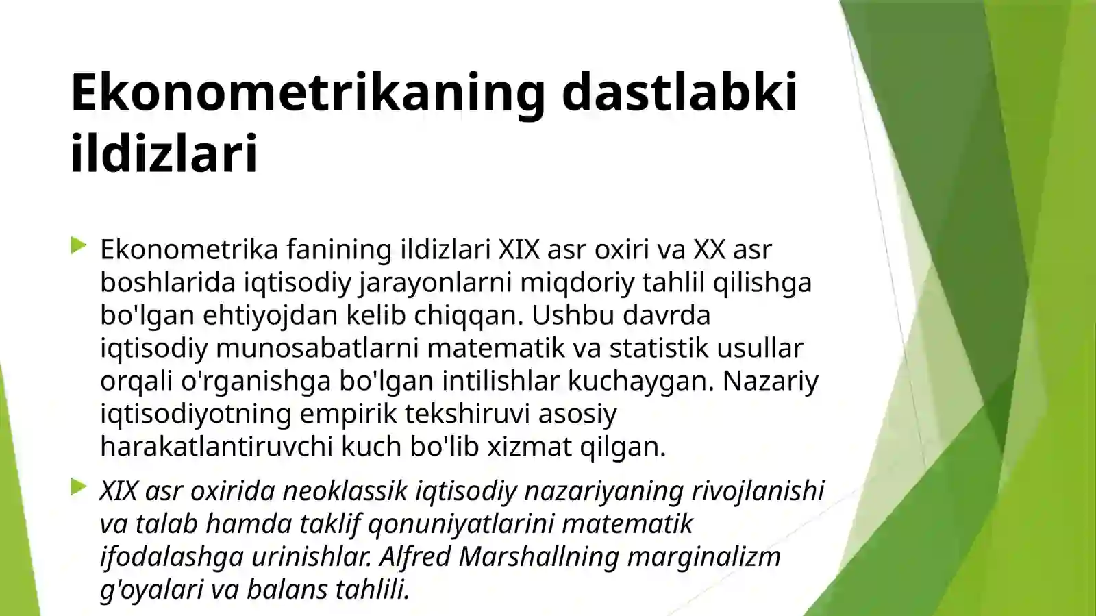 Ekonometirika fanining kelib chiqish tarixi va rivojlanish bosqichlari 3