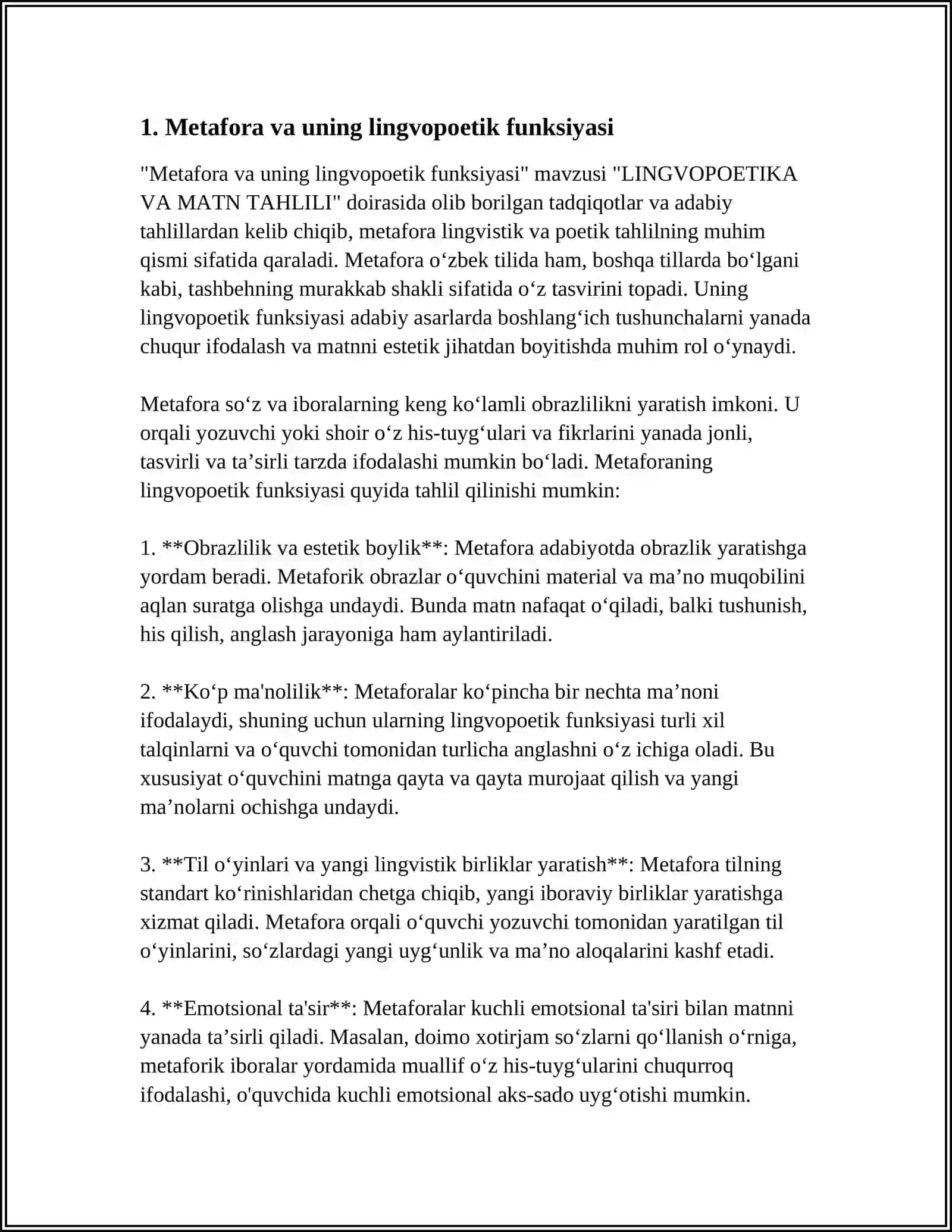 Metafora va uning lingvopoetik funksiyasi 3