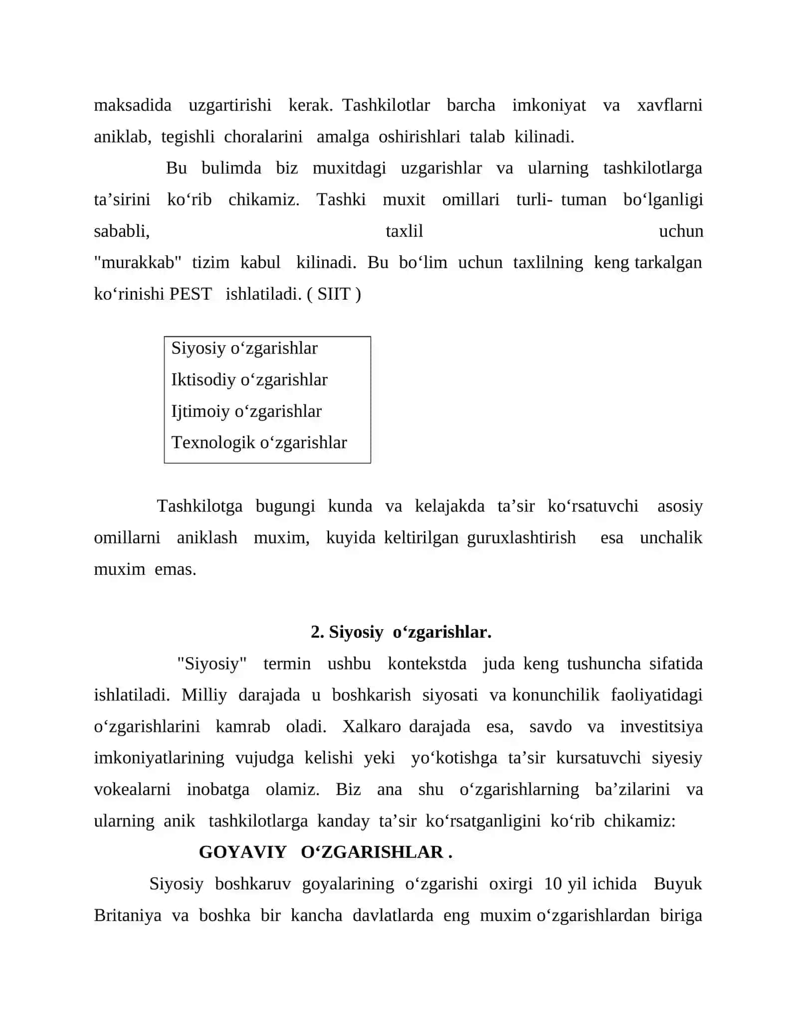 Tashkilotning Tashki Muxiti 3