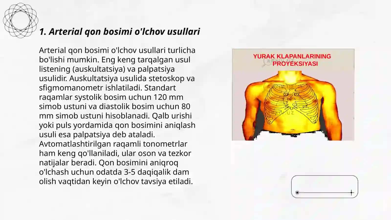 Arterial qon bosimi. Mikrosirkulyatsiya tizimi. Qon tomirlar tonusini boshqarilishi 3