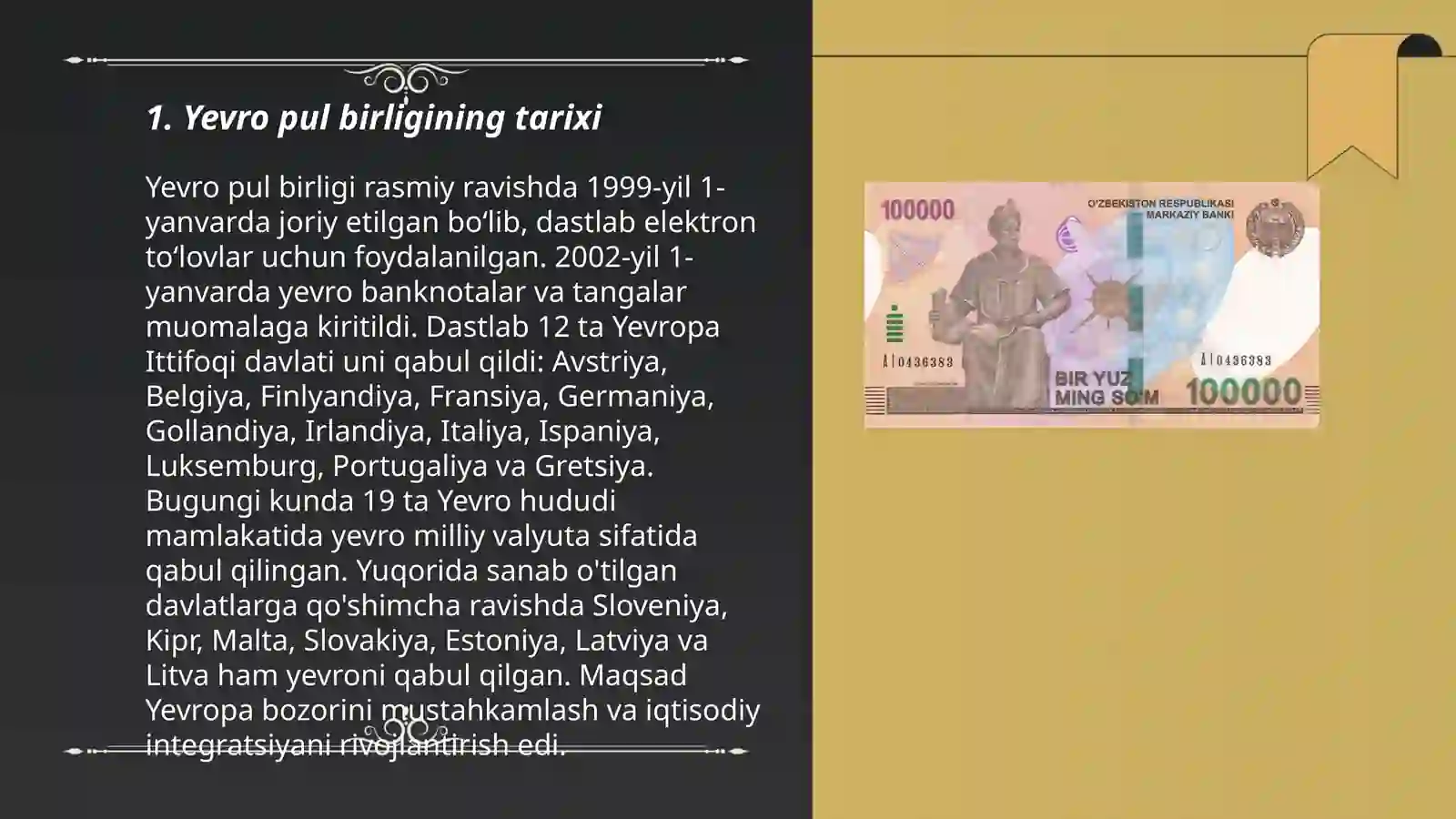 Yevro pul birligi 3