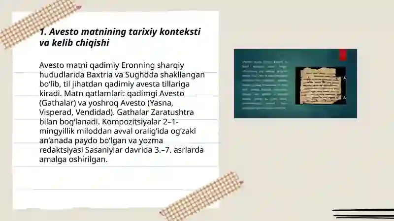 Avesto asarning tahlili 3