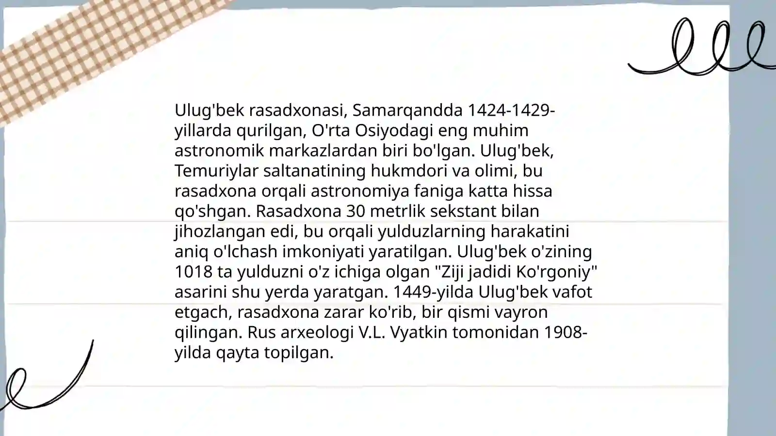 Ulug'bek rasadxonasi 3