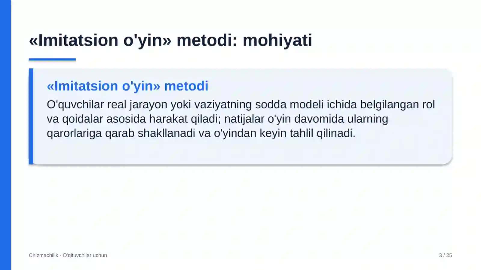 chizmachilik darslarida imitatsion o'yin metodidan foydalanish 8129 3