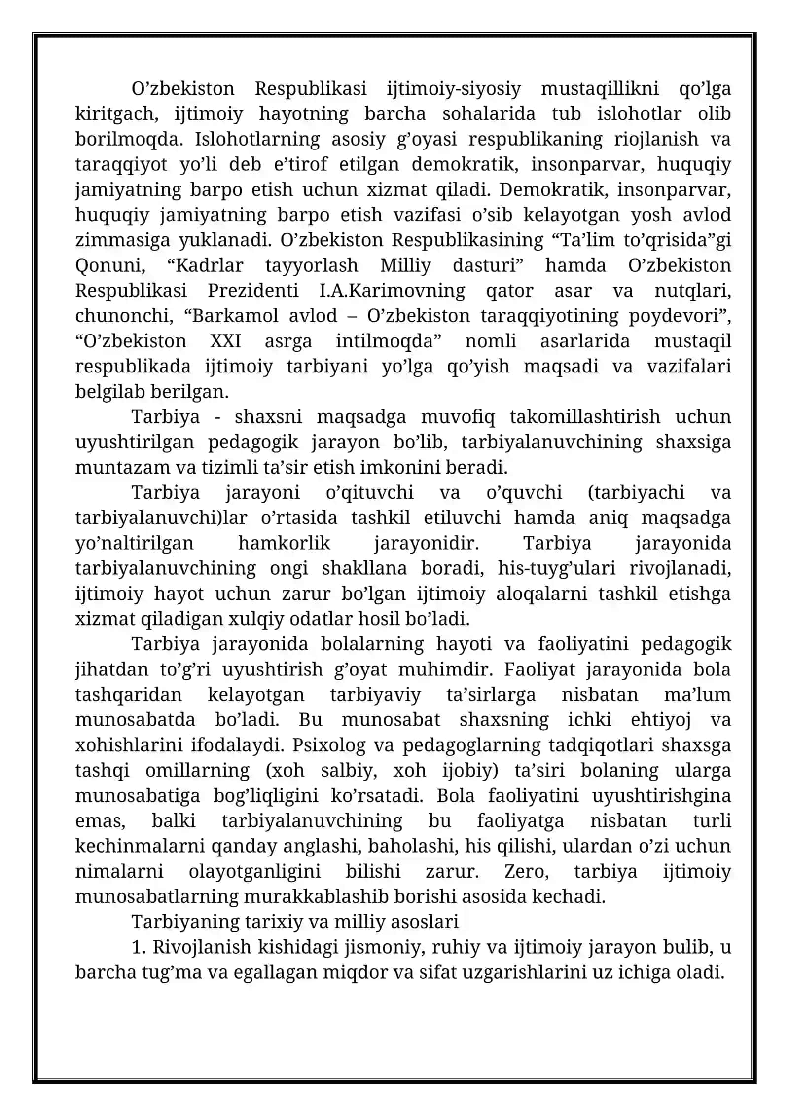 Tarbiya va ijtimoiy tarixiy jijtimoiylashuv mehanizmlari 3
