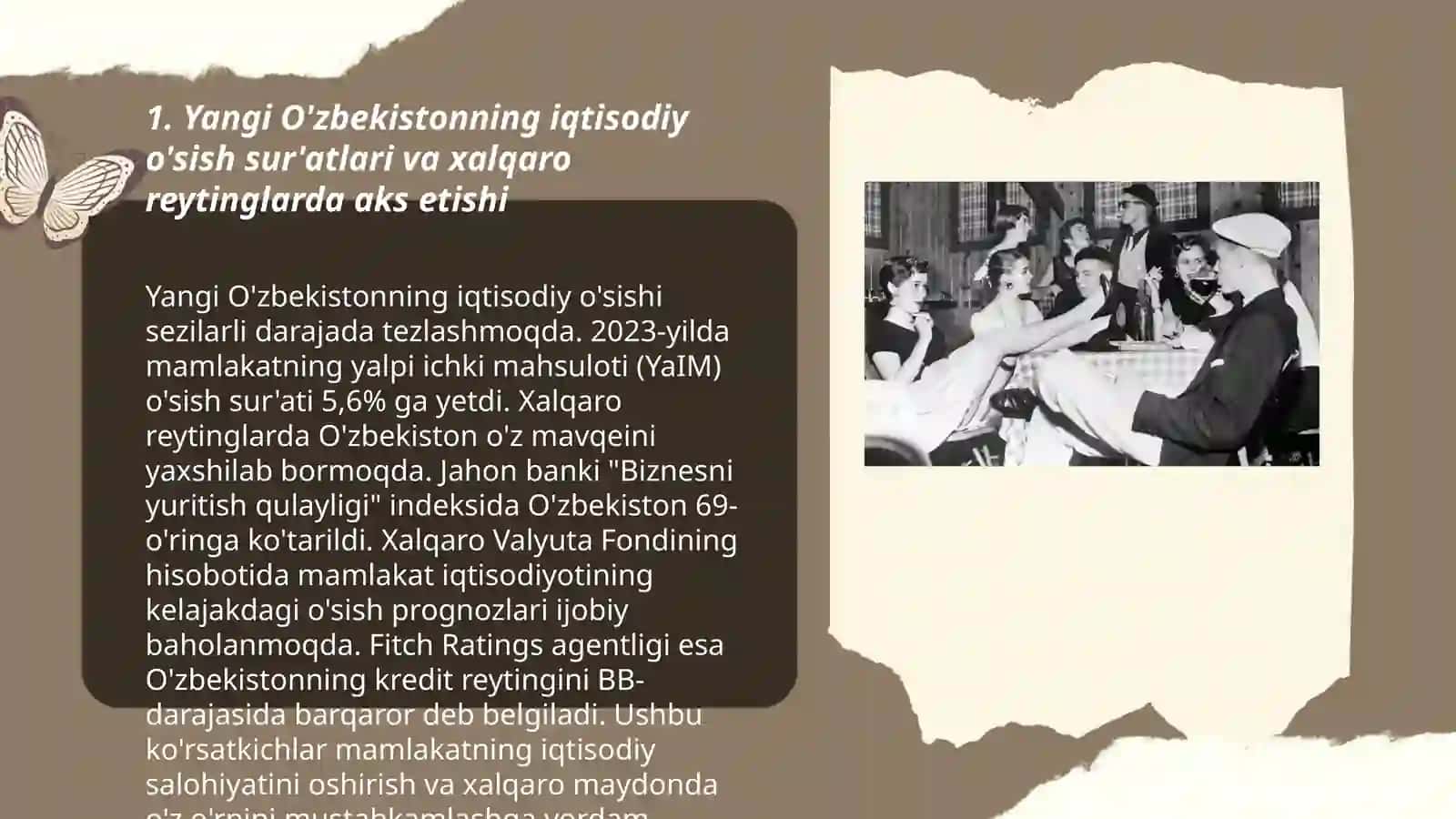 Yangi O'zbekistonda ijtimoiy siyosiy va madaniy hayotda roy berayotgan o'zgarishlarning xalqaro reyting va indekskarda aks etishi 3