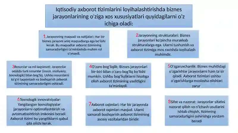 Iqtisodiy axborot tizimlarini loyihalashtirishdabiznеs jarayonlarining o’ziga xos xususiyatlari 3