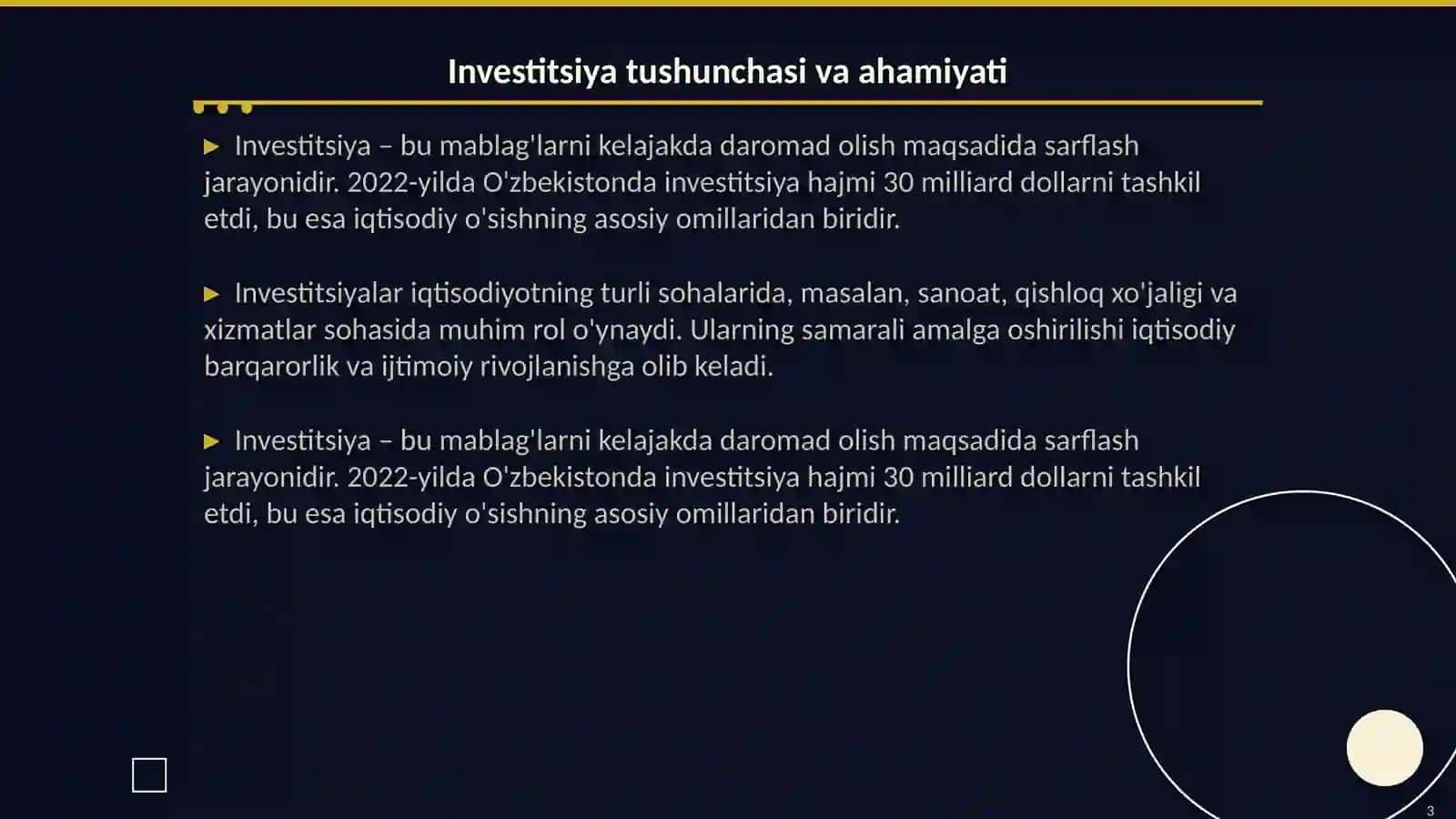 Korxonananing investitsion faoliyati 3