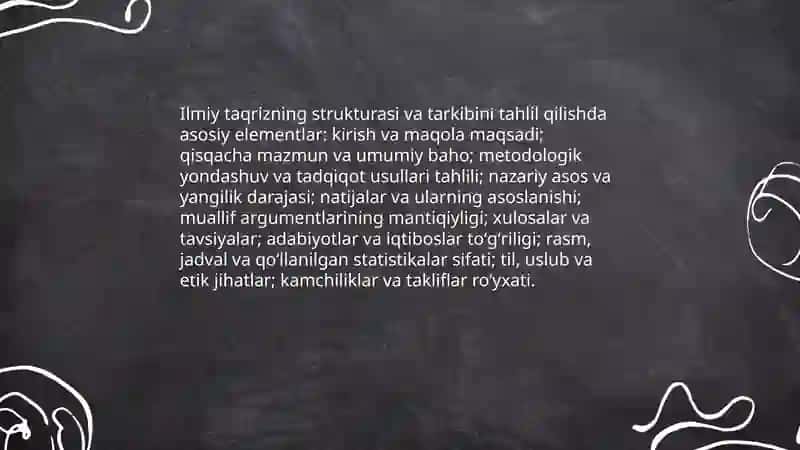 Egallangan sohaga oid ilmiy maqolga berilgan ilmiy taqriz tahlili 3