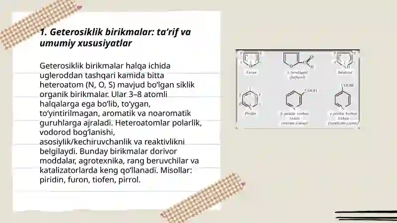 Geterosiklik birikmalar 3