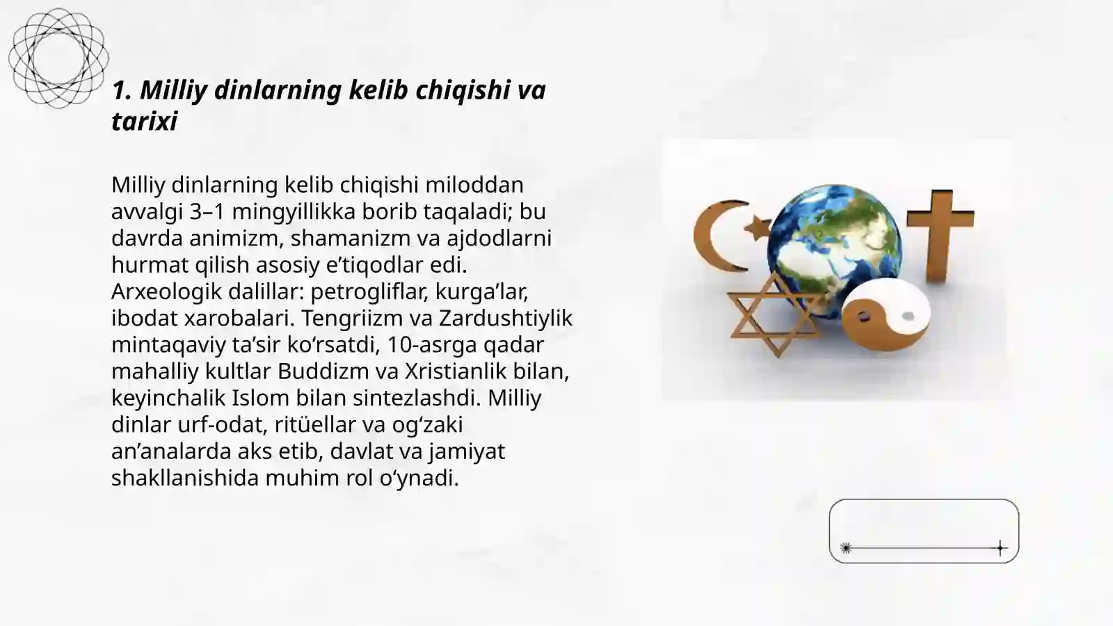 Milliy dinlar 3