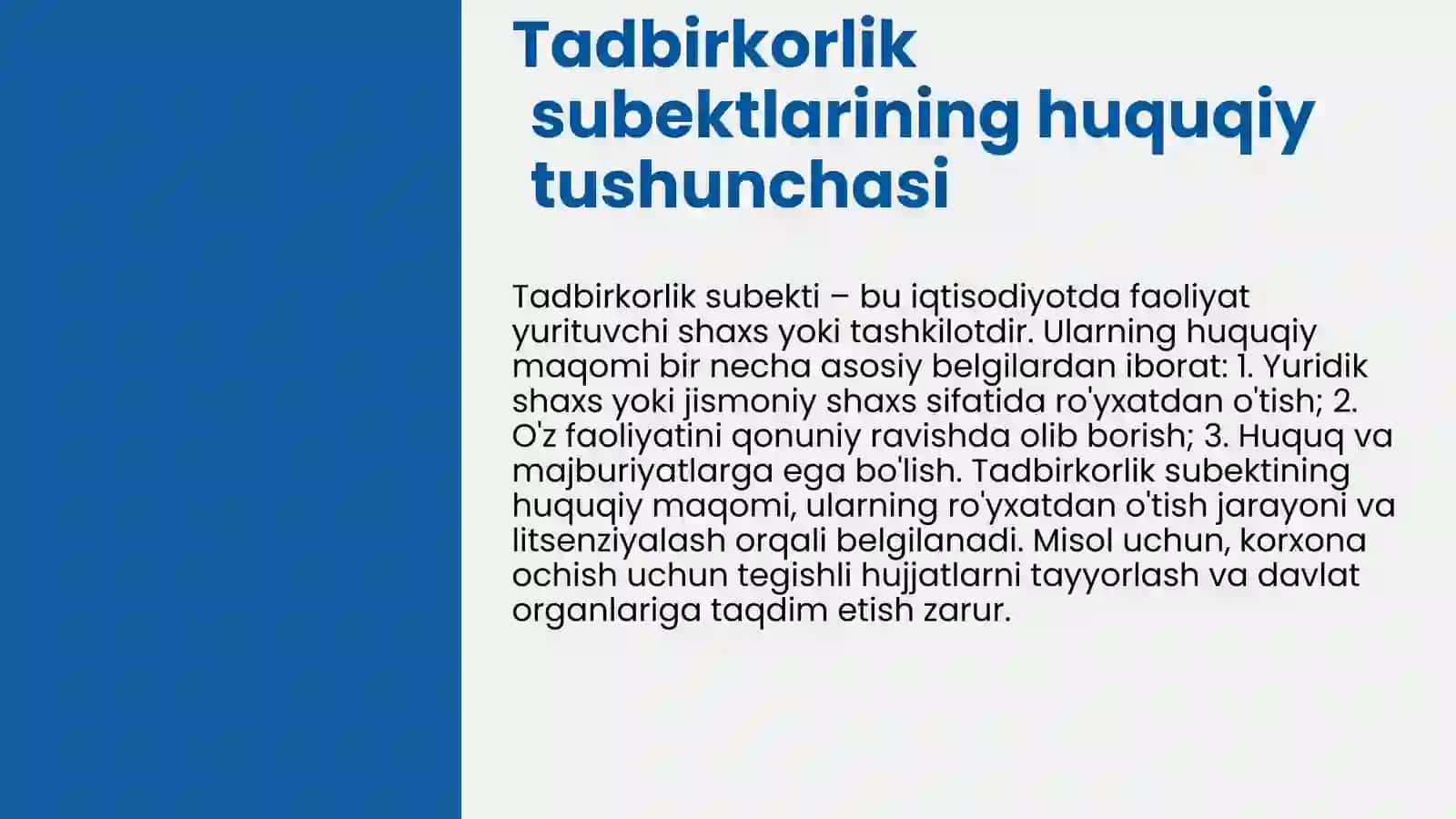 Tadbirkorlik subektlarining huquqiy maqami 3