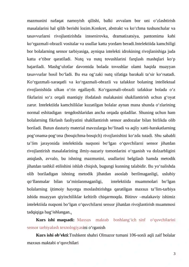 Intelektida nuqsoni bolgan maktabgacha yoshdagi bolalarni sensor tarbiyasi 3