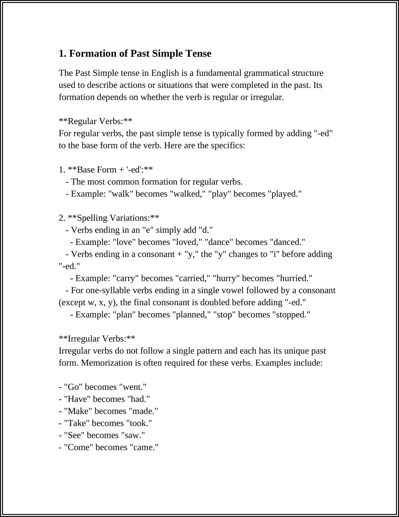 PAST SIMPLE 3