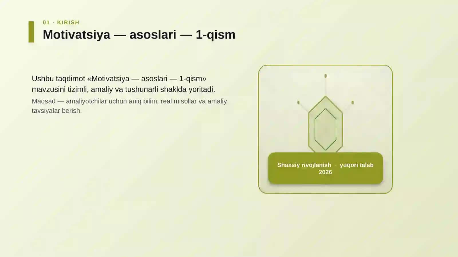 Motivatsiya — asoslari — 1-qism 2