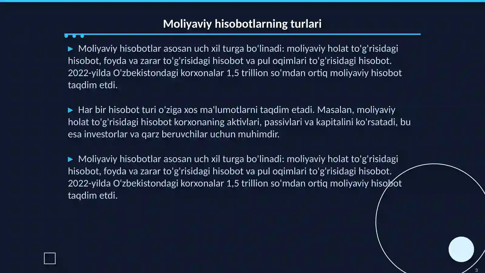 Moliyaviy natijalar tahlili 3