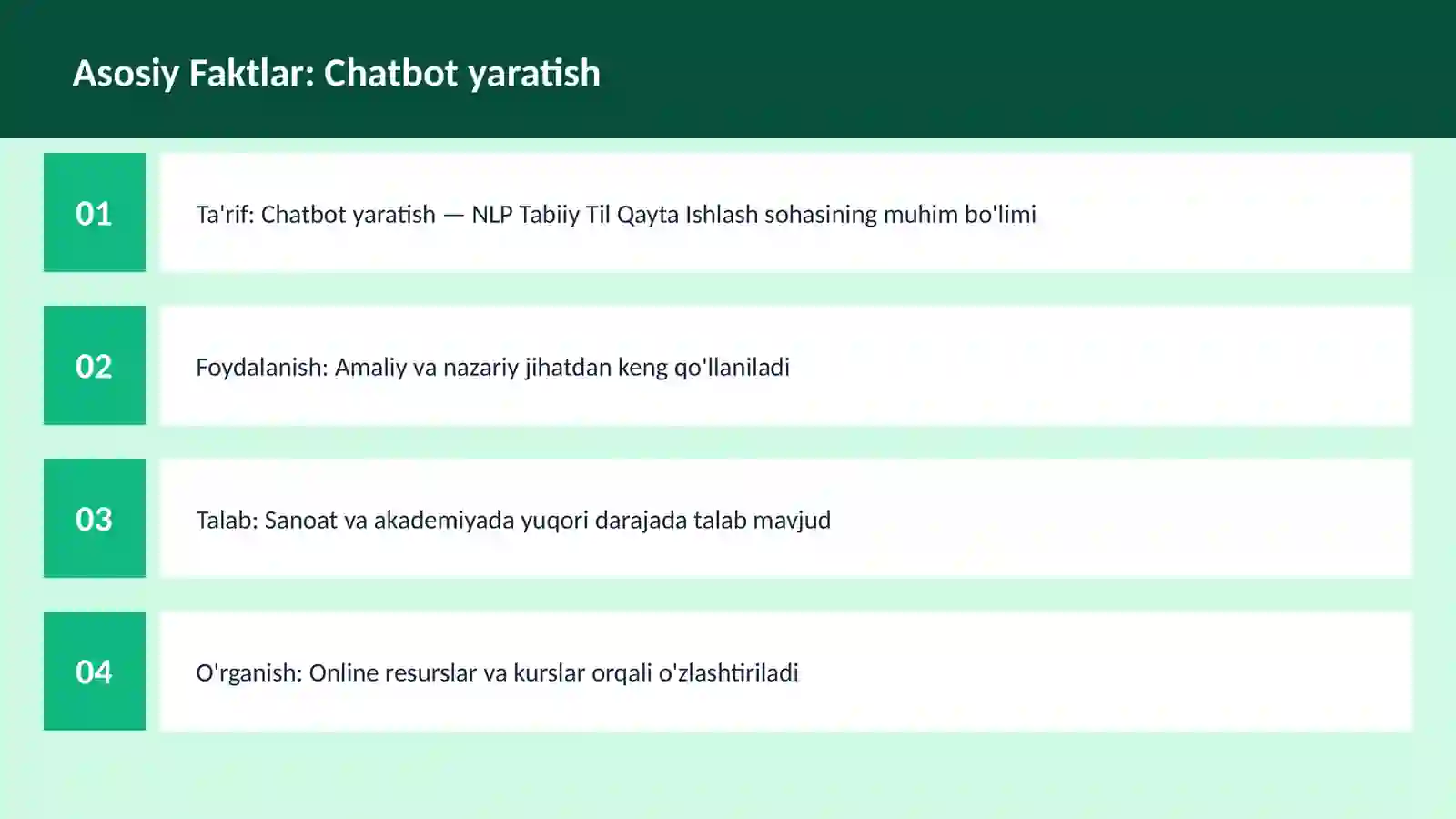 Chatbot yaratish 3
