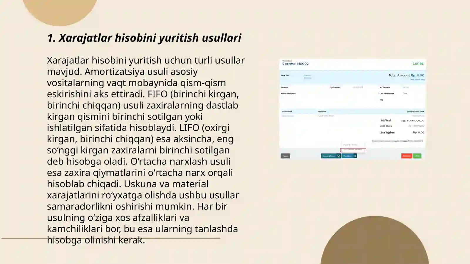 Xarajatlar hisobi 3