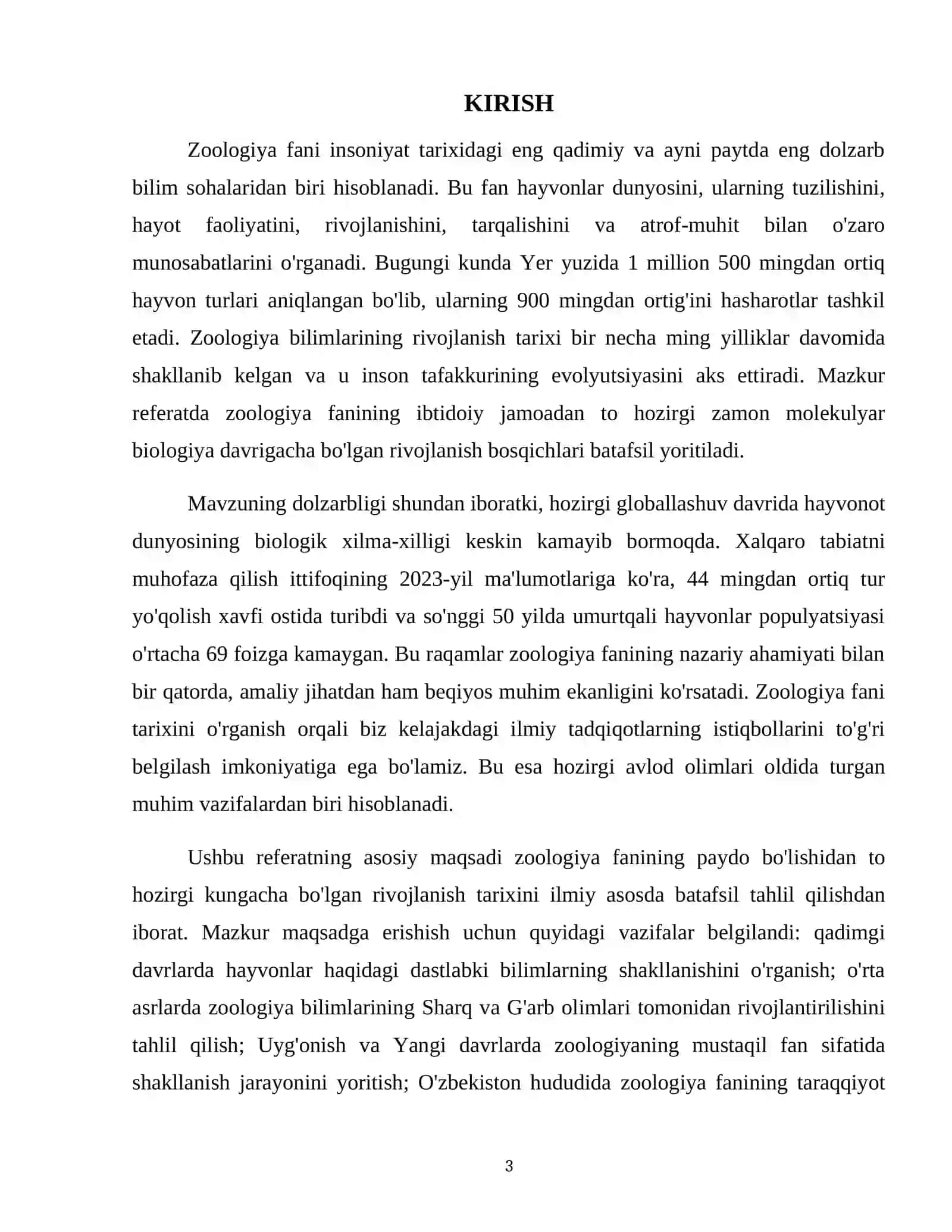 Zoologiya fanining rivojlanish tarixi 3