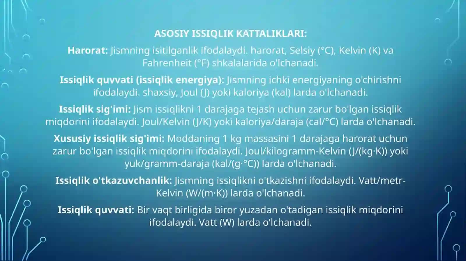 Emissiya o'lchovlari 3