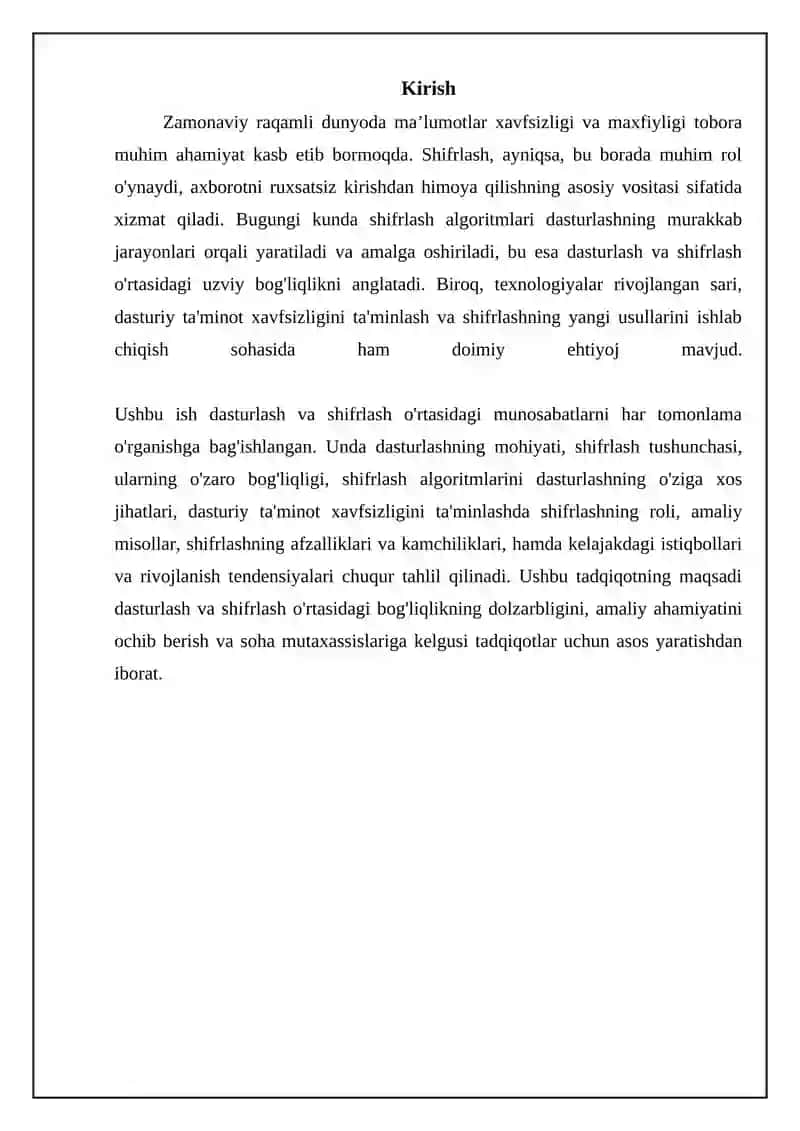 Asoslar va Bog'liqlik 3