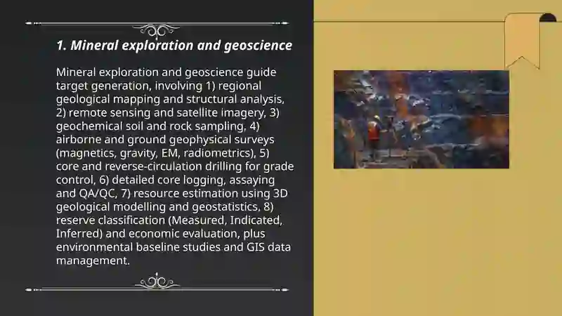 Mineral exploration and geoscience guide 3