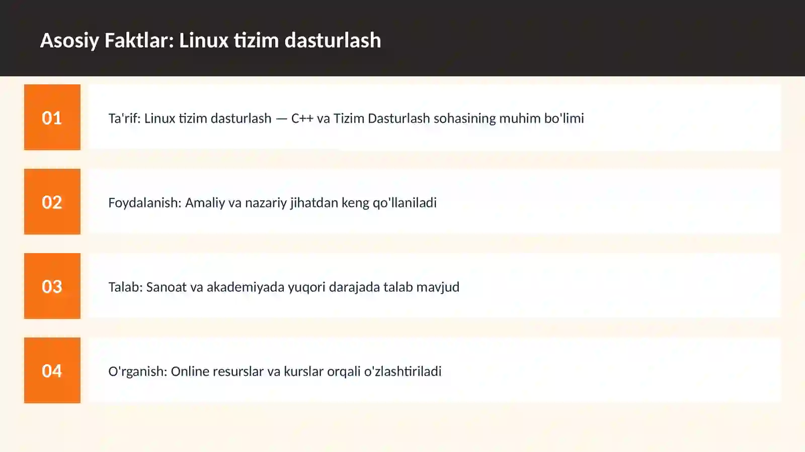 Linux tizim dasturlash 3